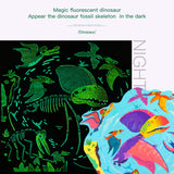 4 in 1 Puzzle - Dinosaurs Luminous  by Joan Miro ( Art Play Think ) 3 yrs+