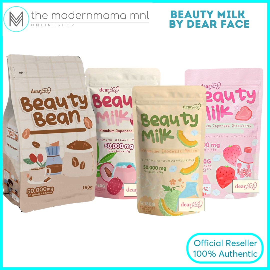 Beauty Milk  Beauty Bean by Dear Face Melon, Lychee, Strawberry, Kore –  Modern Mama MNL
