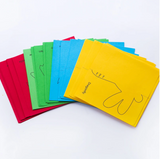 Kid's Fun Paper Cut Kit by Joan Miro (Colorful Papers Scissors Glue Stick Set DIY Kids Toy)