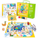 Joan Miro Flying Chess & Monopoly 2 in 1 Set (The Elephant Birthday Party)