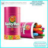 Babyroo Silky Crayons by Joan Miro (Non-Toxic, Washable 6, 12, 16, 24 colors)