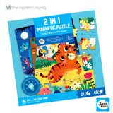 Joan Miro 2 in 1 Magnetic Puzzle (My Unicorn, Dinosaur and Forest)