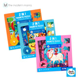 Joan Miro 2 in 1 Magnetic Puzzle (My Unicorn, Dinosaur and Forest)
