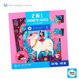 Joan Miro 2 in 1 Magnetic Puzzle (My Unicorn, Dinosaur and Forest)