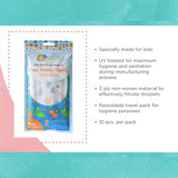 Orange and Peach Kid's Disposable Face Mask Pack of 10