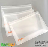 Ecozips Clear Stand 3 pack Reusable Storage Bag ( Small Set, Medium Set, Large Set)
