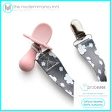 Grabease 2 in 1 Teether + Spoon with clip Babies 3mos up