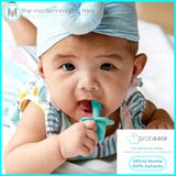 Grabease 2 in 1 Teether + Spoon with clip Babies 3mos up