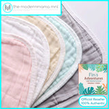 Fin's Adventure Muslin Burp Cloth  100% Absorbent & Soft Pack of 4