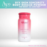 Ryx Skin Sincerity Body Rescue Powder Deodorant for underarms and feet
