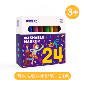 Mideer Washable Markers - Non-toxic 12 and 24 Colors Kids 3+
