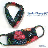 Ladies Washable Neoprene Face Mask & Headband with filter slot