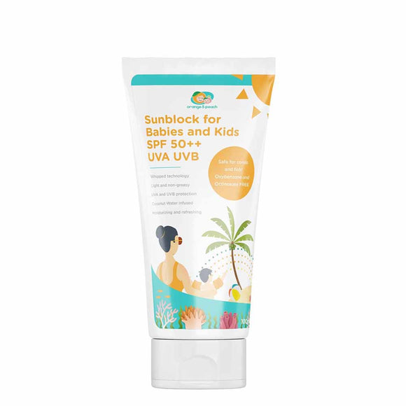 Orange and Peach Sunblock for Babies and Kids
