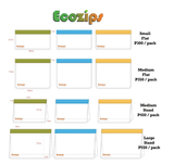 Ecozips Stand Reusable Storage Bag 3 pack Tricolor