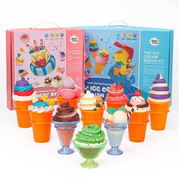 Joan Miro Super Soft Modeling Dough Kit Age 3+ (The Bakery Kit, The Ice Cream Salon Kit)