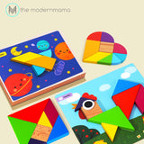 Joan Miro Geometric Blocks Heart Tangram