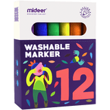 Mideer Washable Markers - Non-toxic 12 and 24 Colors Kids 3+